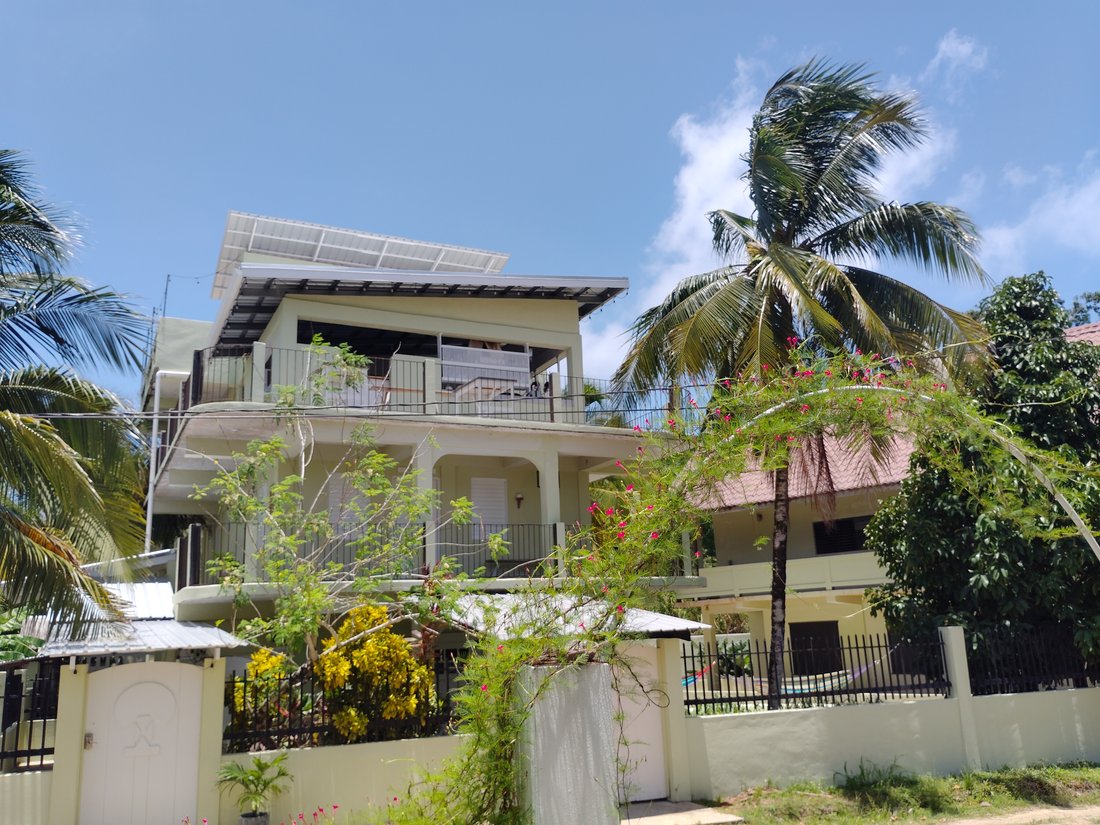 The full compound from the street